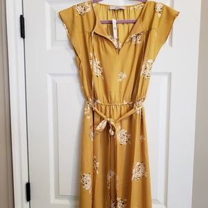 LOFT Yellow Dress. Sz M. NWT